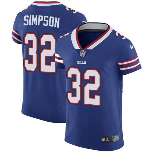 Nike Bills #32 O. J. Simpson Royal Blue Team Color Men's Stitched NFL Vapor Untouchable Elite Jersey - Click Image to Close
